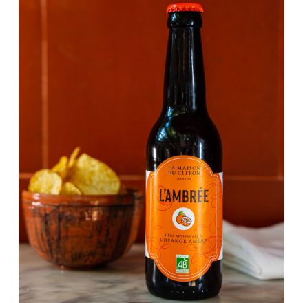 Bière Ambrée à l'Orange Bio - 33 cl